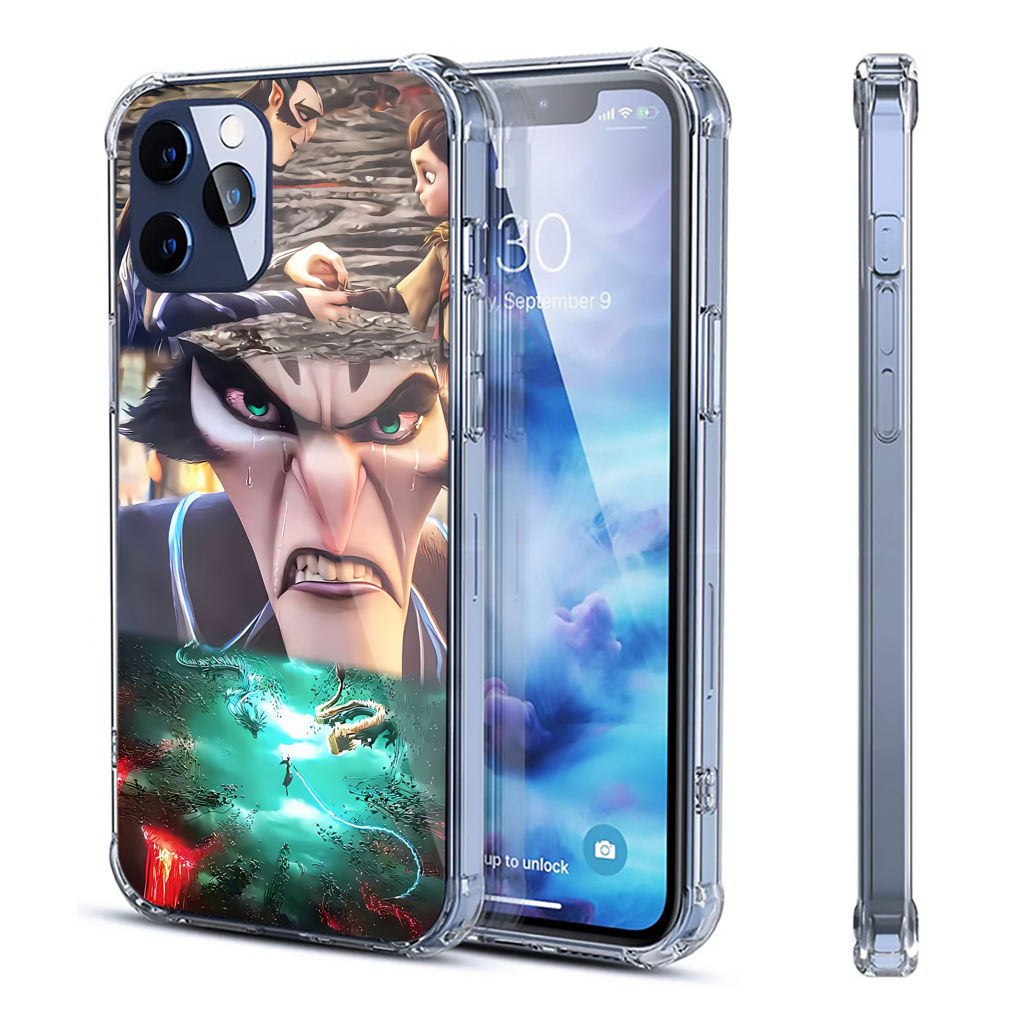 （画像用） Ne Zha 2 ナタ 魔童の大暴れ 【iPhone 12シリーズ対応】透明スマホケース（クリアソフトケース）